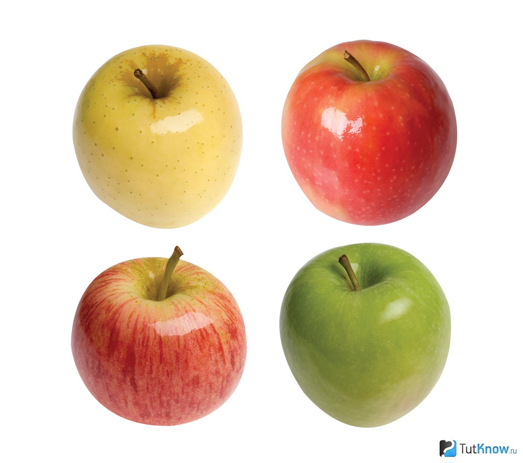яблоки разного цвета